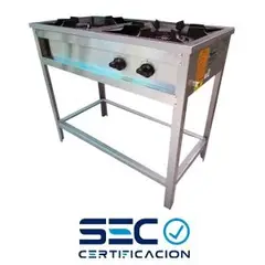 COUSIÑO - Anafe Industrial a gas de 2 platos de 21 cm