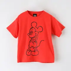DISNEY - Polera Manga Corta Niño Mickey Outline Rojo