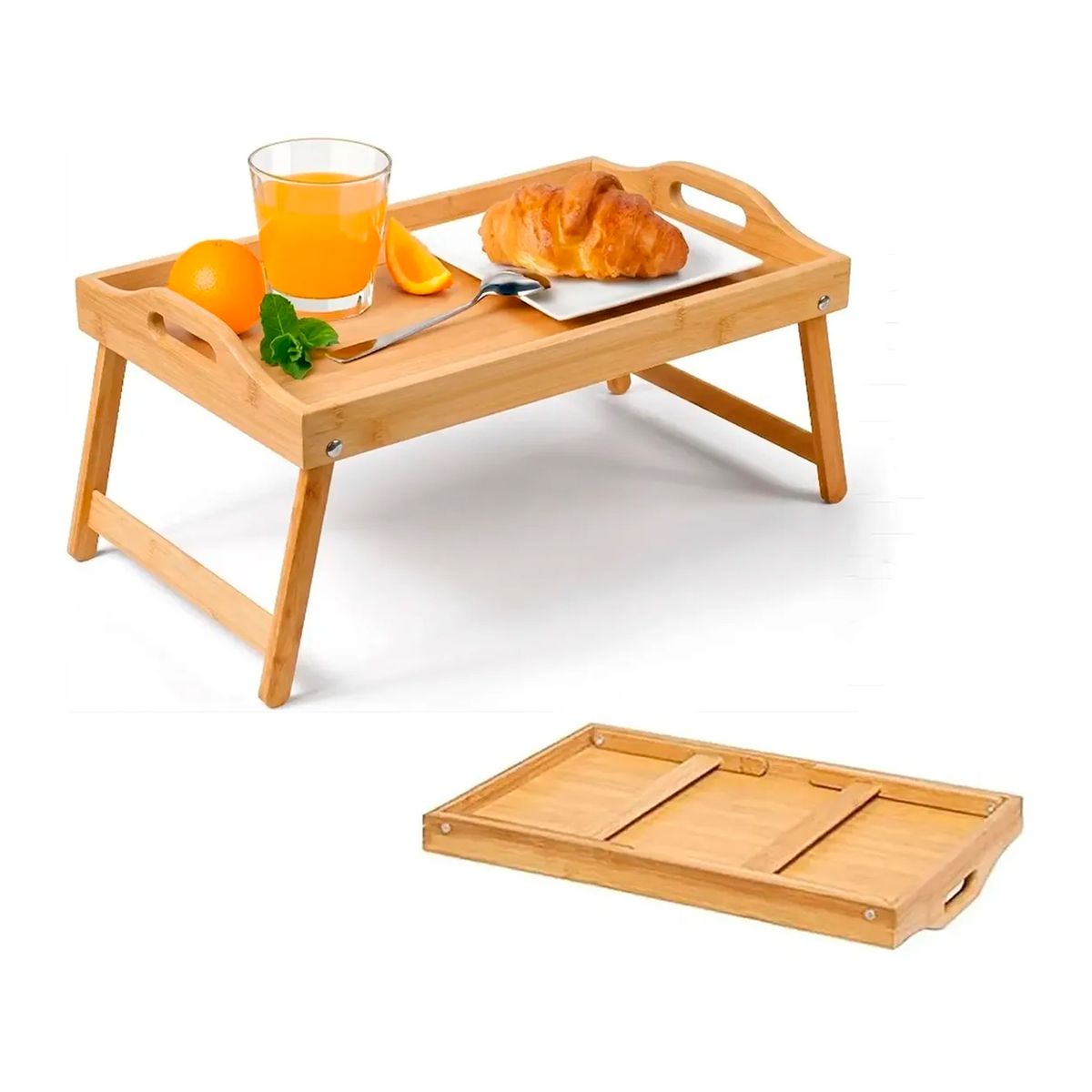 OFERTABKN - Bandeja Mesa Plegable De Bambu Para Cama Desayuno Notebook