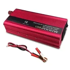 GENERICO - Inversor Covertidor Voltaje 2000w Batería 12 Volts A 220v