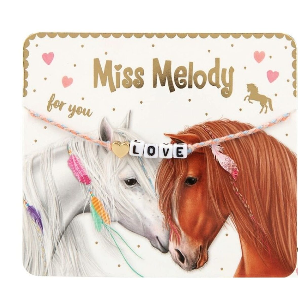 DEPESCHE - Pulsera de tela con mensaje tierno de Miss Melody