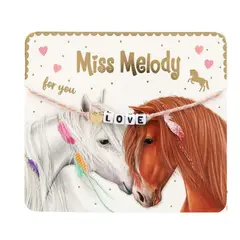 DEPESCHE - Pulsera de tela con mensaje tierno de Miss Melody