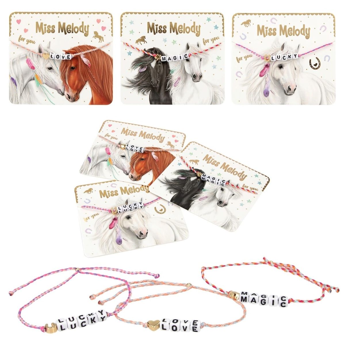 DEPESCHE - Pulsera de tela con mensaje tierno de Miss Melody