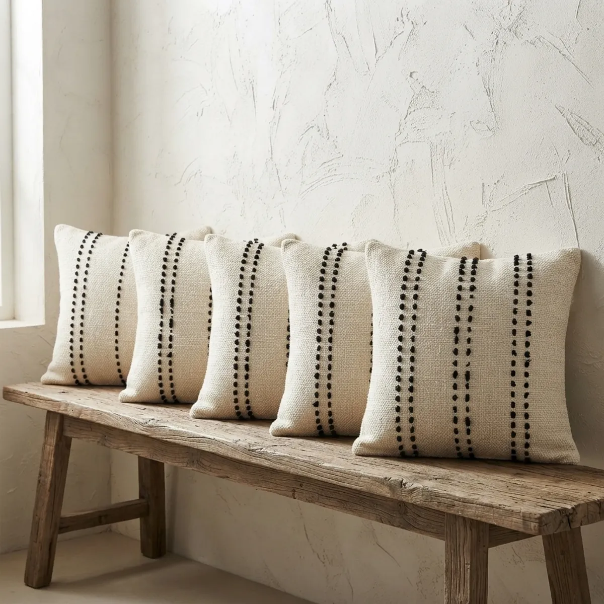 ARMONIA - Funda Decorativa Para Cojin Etnico Elegante 805 Pack de 5