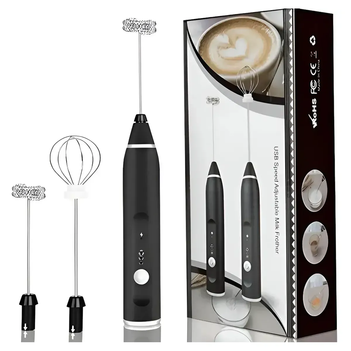 2 Pack Batidor y Espumador Para Café y Tragos 3 Velocidades, marca MOVI - Foto Principal