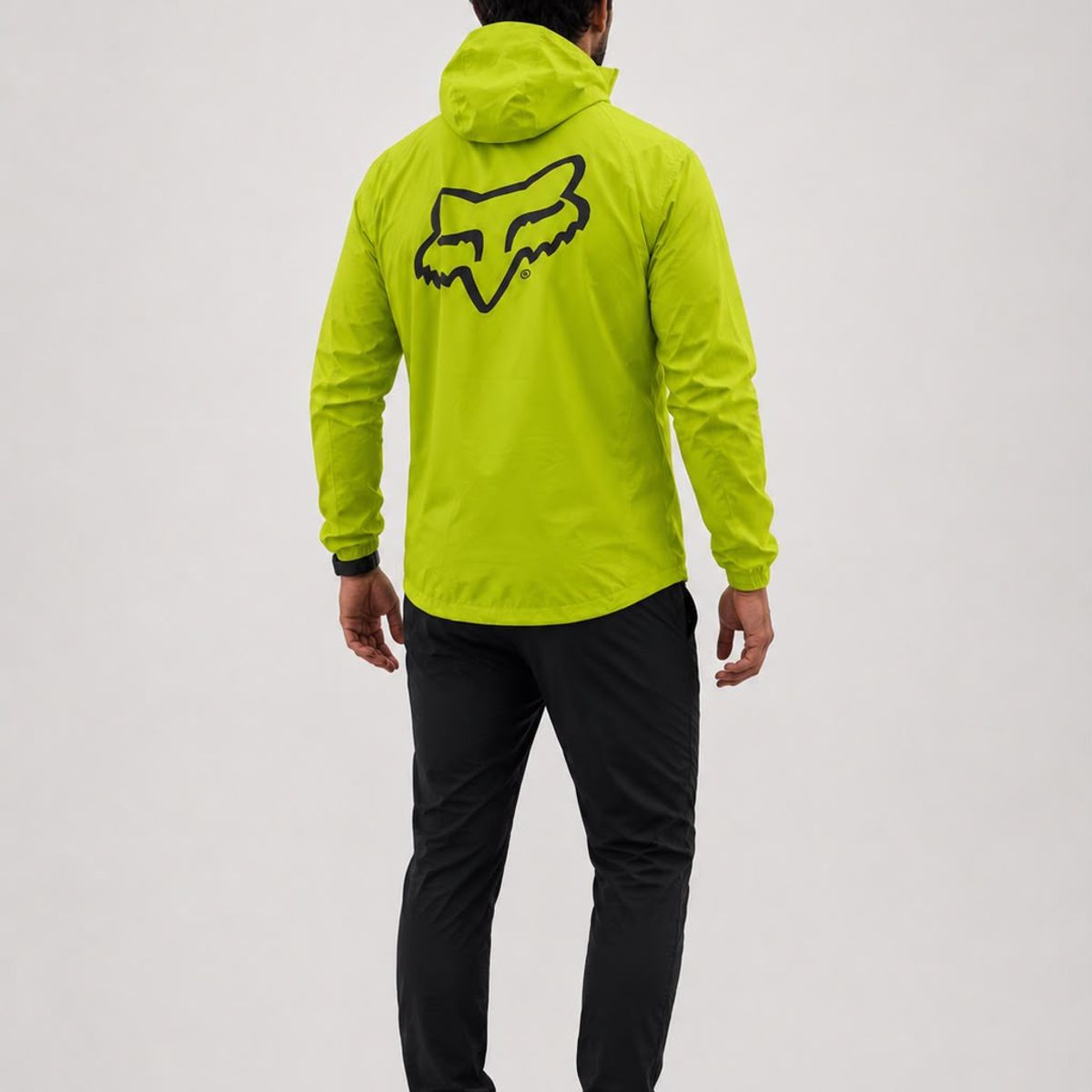 FOX RACING - Chaqueta Cortavientos Verde Fluor Unisex Impermeable Fox