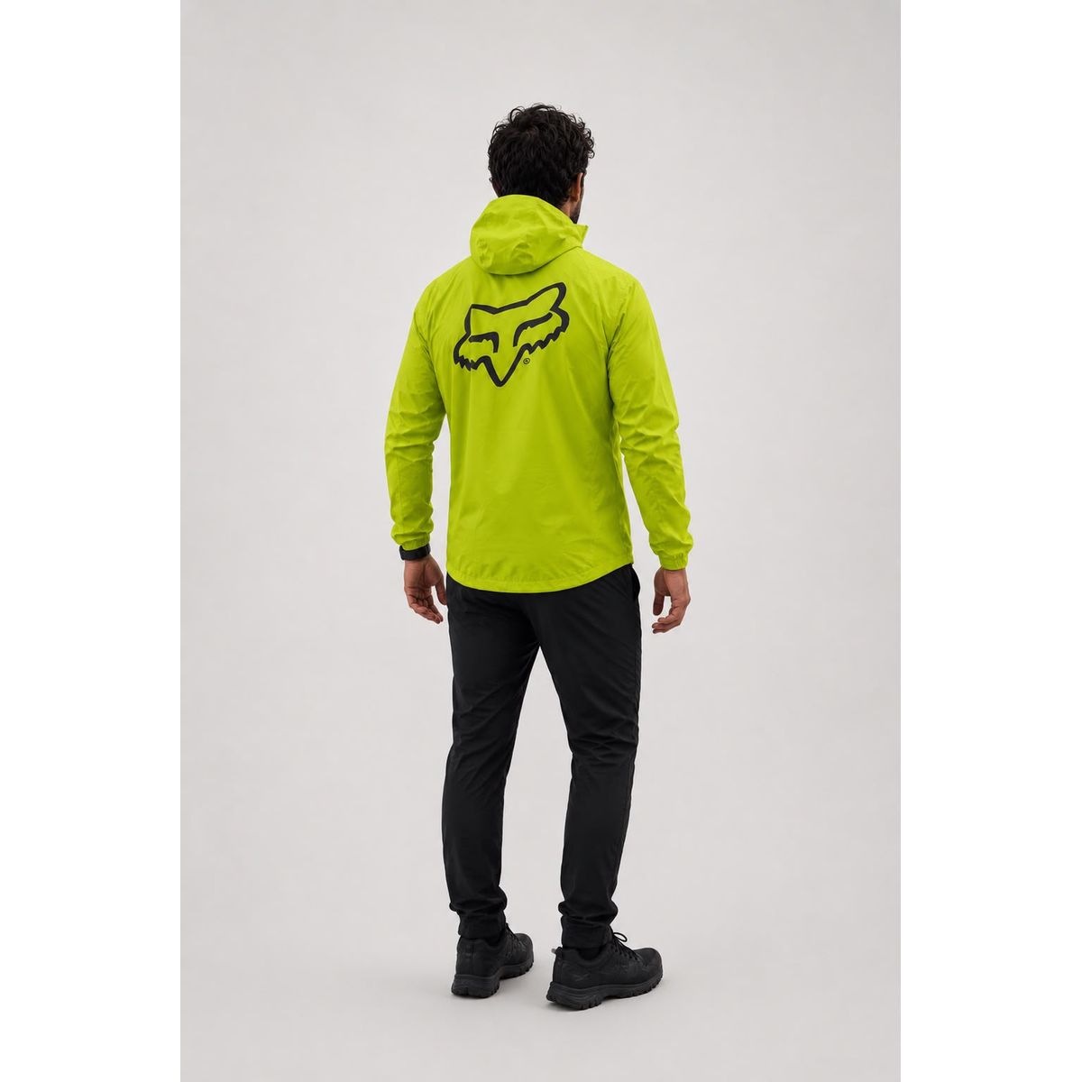 FOX RACING - Chaqueta Cortavientos Verde Fluor Unisex Impermeable Fox