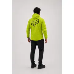 FOX RACING - Chaqueta Cortavientos Verde Fluor Unisex Impermeable Fox