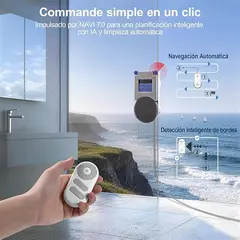 JONR - Hutt 10 Robot Limpiacristales con Sistema de Limpieza Híbrido Húmedo/Seco, 7000 Pa