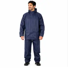 BLACK BEAR - TRAJE LLUVIA IMPERMEABLE ANTIACIDO AZUL RIMAR T50 M