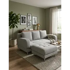 MUEBLES NEW - SECCIONAL ROMA GRIS LINO