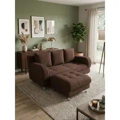 MUEBLES NEW - SECCIONAL ROMA CHOCOLATE LINO
