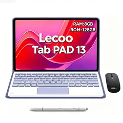 LECOO - Tablet Pad Pro 13 8GB+128GB y Ratón inalámbrico Bluetooth y Teclado Morado y Lápiz táctil