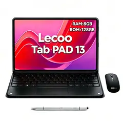 LECOO - Tablet Pad Pro 13 8GB+128GB y Ratón inalámbrico Bluetooth y Teclado Negro y Lápiz táctil