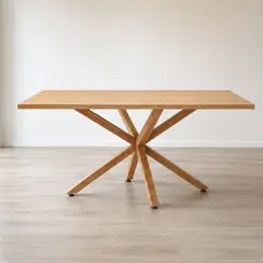 MOAD - Mesa de Comedor Argo 160x90 cm Estilo Nórdico Moderno con Cubierta Enchapada