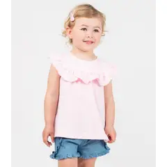 4KIDS - Conjunto bebé con vuelos rosado 4 Kids