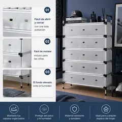 GENERICO - Zapatero Organizador De 6 Niveles - Estructura Metálica