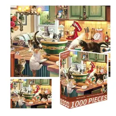 GENERICO - Rompecabezas diseño de Gatos Calico Cat Puzzle 1000 Pzs
