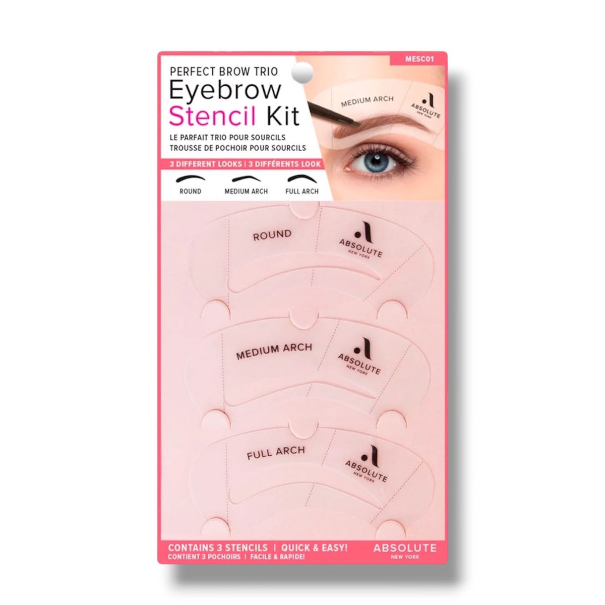 ABSOLUTE NEW YORK - Kit De Plantillas Para Diseño De Cejas
