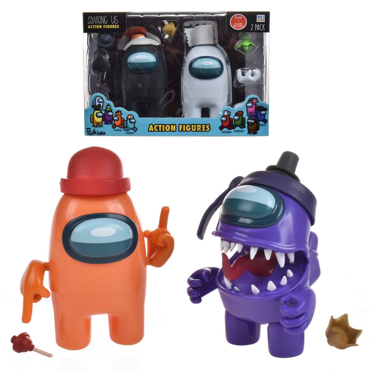 AMONG US - Pack 2 Figuras De 12 Cms Y 7 Accesorios Among Us (Contiene Producto Al Azar Del Surtido)