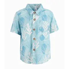 BLACK AND BLUE - Camisa Bebé Guayabera