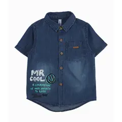 BLACK AND BLUE - Camisa Bebé De Denim
