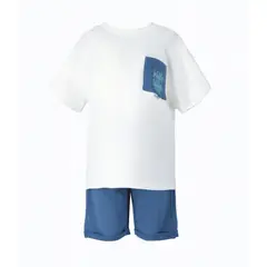BLACK AND BLUE - Conjunto niño basico crudo