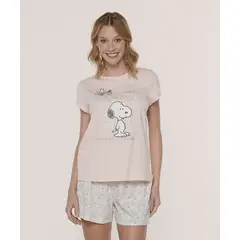 LADY GENNY - Pijama Cotton Estilo Minimalista Diseño Snoopy
