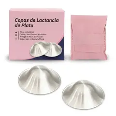 GENERICO - Copas de plata para lactancia - 2 unidades - cuidado y alivio de pezones agrietados