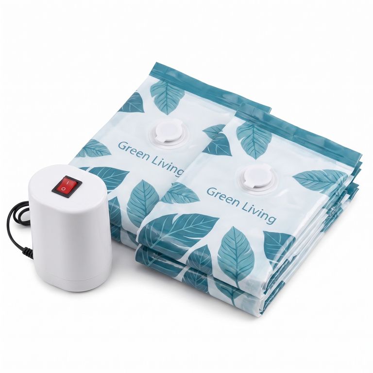 MOVI Bomba de Vacío Inalámbrica 2 en 1 + 5 Bolsas Reutilizables 23x23 cm