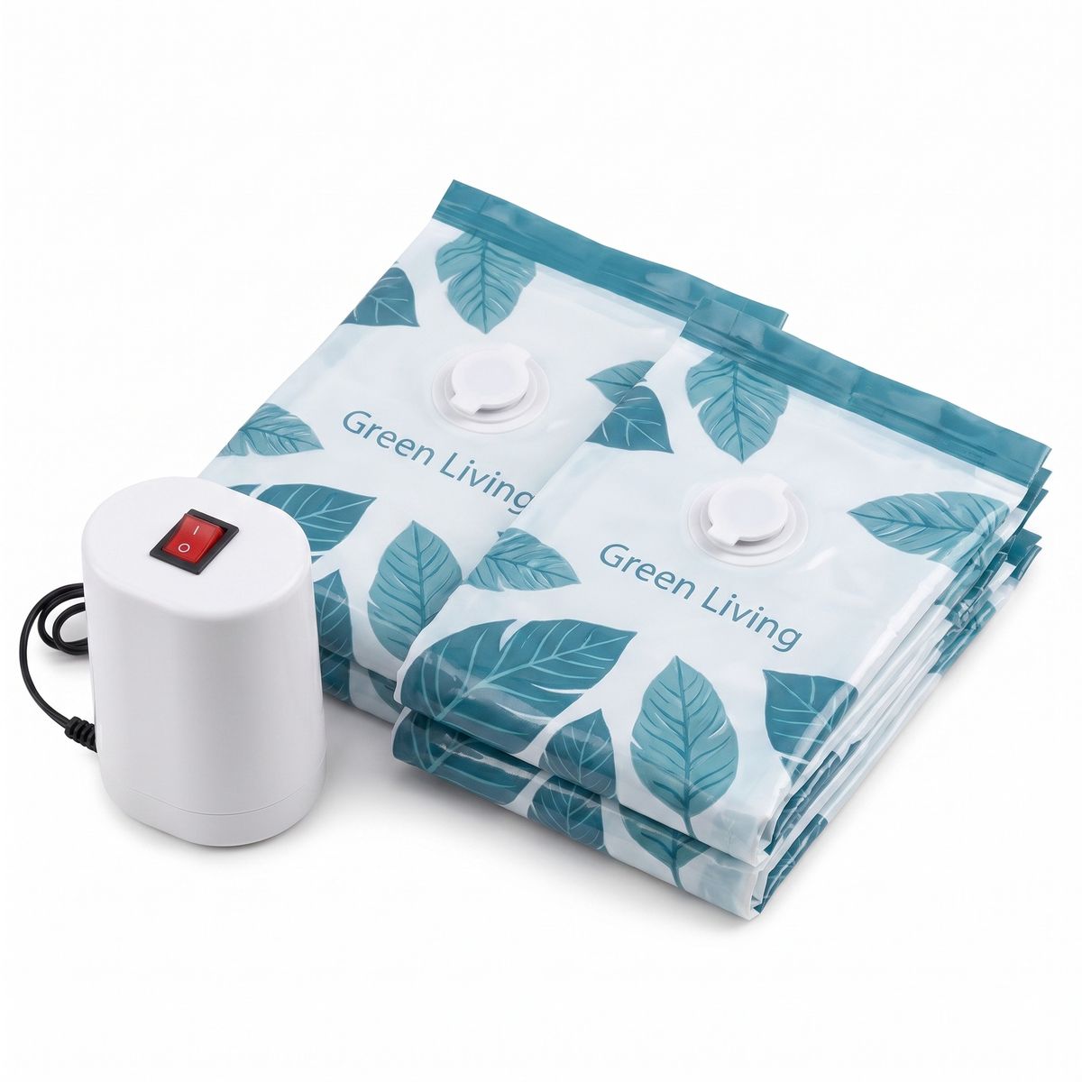 MOVI - Bomba de Vacío Inalámbrica 2 en 1 MOVI + 5 Bolsas Reutilizables 23x23 cm