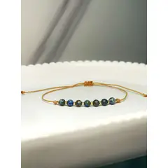 GENERICO - Pulsera lapislazuli piedra natural ajustable