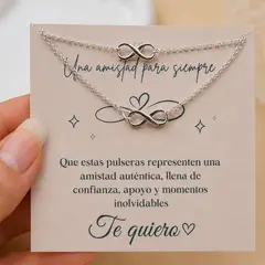 LK LUKSO - Pack 2 Pulseras Infinito Plata 925 Amistad Infinita