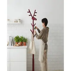 MYLHOGAR - Perchero De Pie En Madera De Fresno Estilo Nórdico