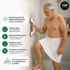 MOVI - Soporte de Seguridad para Baño con Ventosas Antideslizante Sin Taladro para Ducha Tina e Inodoro