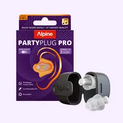 ALPINE - PartyPlug Pro New Transparente - Protectores Auditivos con filtros premium para fiestas