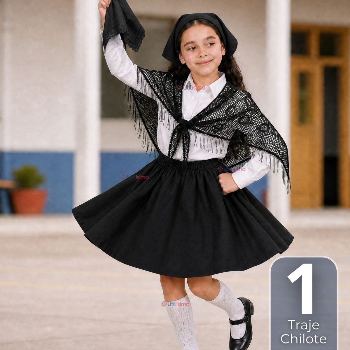 Traje Chilote ni&ntilde;as para presentaciones tradicionales