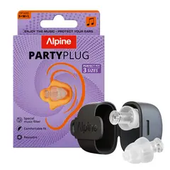 ALPINE - PartyPlug Protectores Auditivos Transparentes - Para Conciertos fiestas y festivales