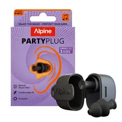ALPINE - PartyPlug Protectores Auditivos Black - Para Conciertos fiestas y festivales
