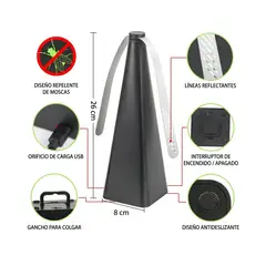 GENERICO - Ventilador Repelente De Moscas Recargable Usb Con Gancho Pack 2 unidades