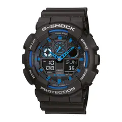 G-SHOCK - Reloj GA-100-1A2 GA1001A2 Hombre Análogo Digital Resina Deportivo