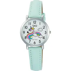 Q&Q - Reloj Q58A-011PY Q58A011PY Niña Análogo Cuero