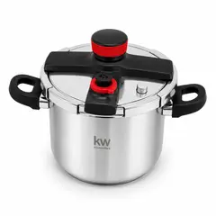 KITCHENWARE - Olla a Presión KW Acero Inoxidable Oxford 6LT Triple Válvula
