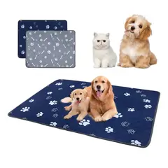 KINDA NICE - 2 Und Sabanillas Lavables Para Perro Reutilizables 60x90cm Gris Y Azul