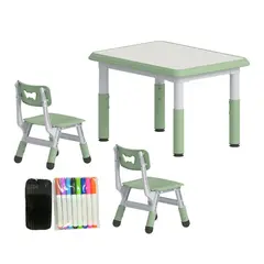 KINDA NICE - Mesa Estudio Dibujo Ajustable Para Niño Con 2 Sillas
