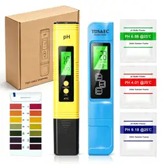 TSKY CHILE SHOPPING - Kit 2 Medidores Digitales De pH Y Conductividad EC TDS Tipo Lápiz Para Hidroponía Y Piscina