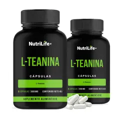 EMETRES - Pack 2 L-teanina 180 Cápsulas Nutrilife+ 500 Mg Suplemento