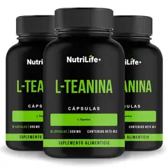 EMETRES - Pack 3 L-teanina 500mg Nutrilif+ 90 Capsulas Te Verde