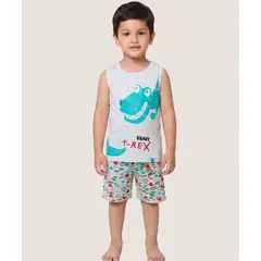 LADY GENNY - PIJAMA COTTON ESTAMPADO DINOSAURIO