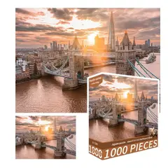 GENERICO - Rompecabezas diseño de puente de London Bridge 1000 Pzs